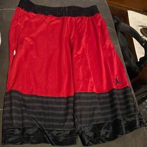 Red black Jordan shorts